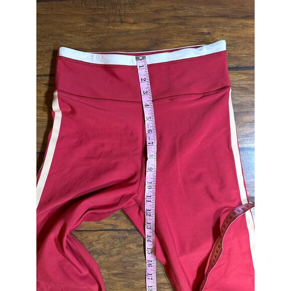 Calme by JOHNNY WAS Red Striped Leggings Endurance High Waist Medium - Picture 4 of 7